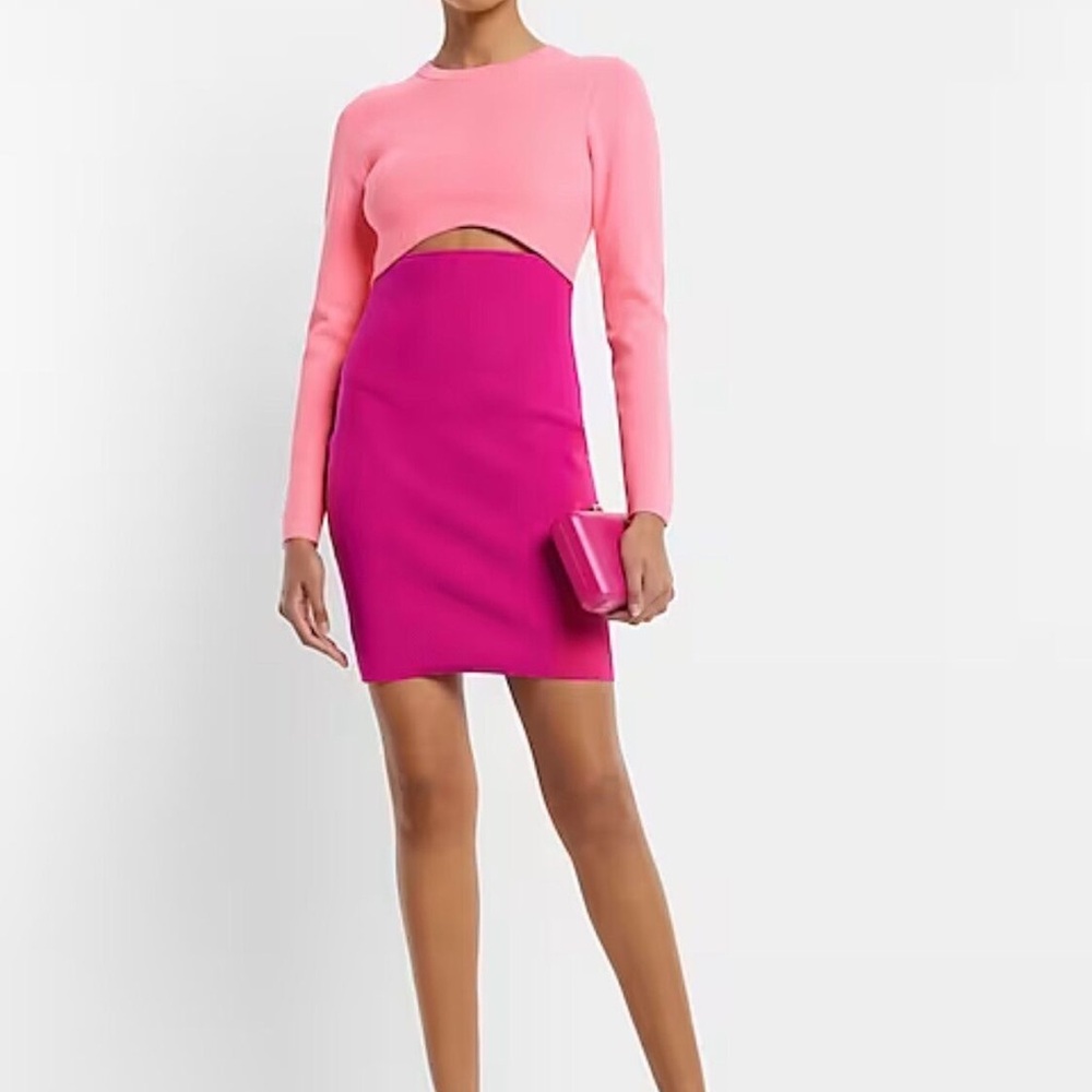Pink and Fuchsia Cutout Dress